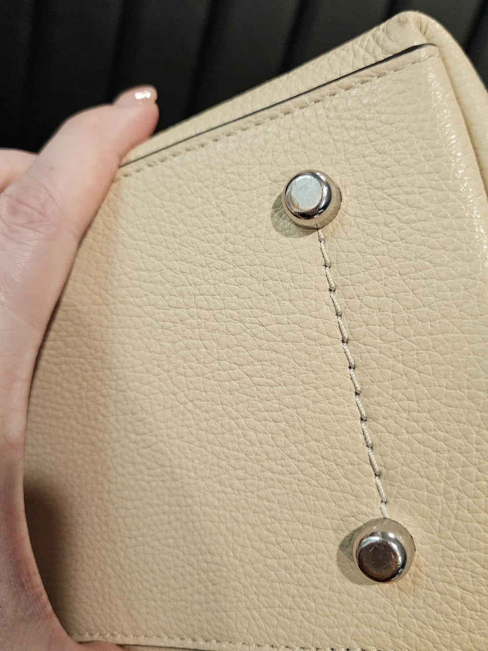 Coach Hanna Carryall (CH536) Pebbled Leather Tote Bag in Ivory MSRP $550